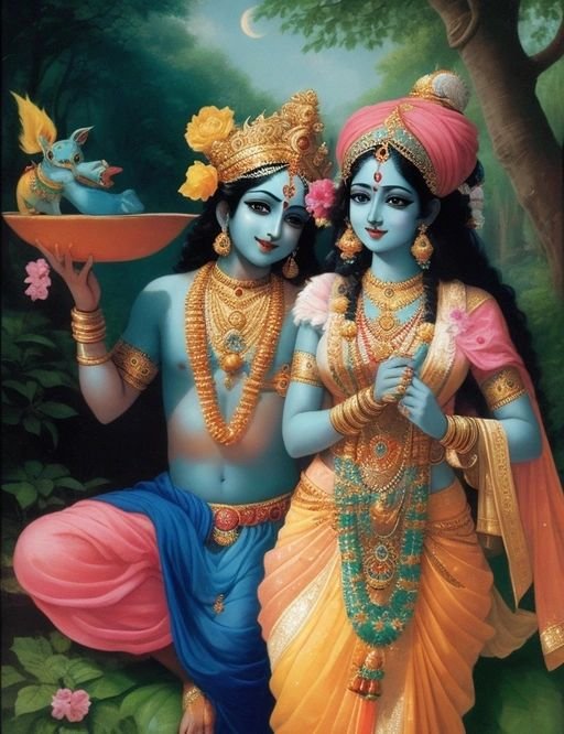 Amazing Shri Krishna And Radha Status