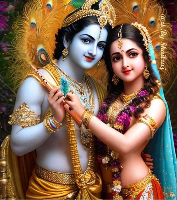Bhagwan Shri Krishan And Radha Adorable Picture