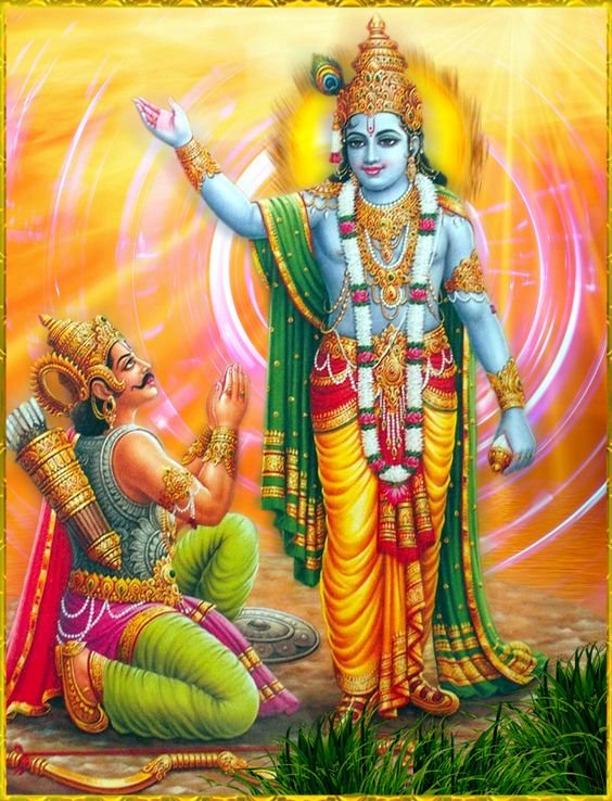 Bhagwan Shri Krishna Giving Blessing Picture